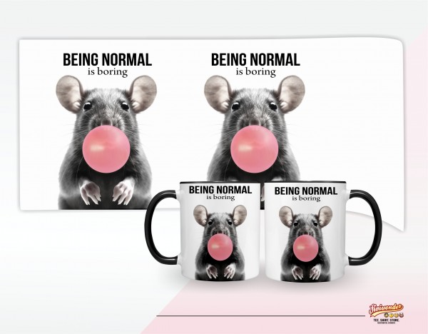 Ratte lustiges Bild Bubble normal Büro Freund Tasse Kaffee lustig Kaffeebecher Mug Design Design by Siviwonder