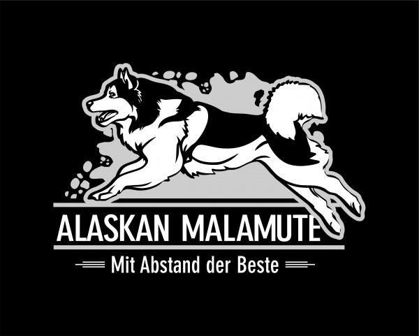 Alaskan Malamute Mally Mal mit Abstand Maske Mund Nasenschutz Behelfsmaske funny Sprüche by Siviwonder