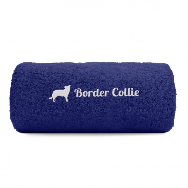 Border Collie Handtuch Pfoten Hundemotiv Stickerei Deluxe