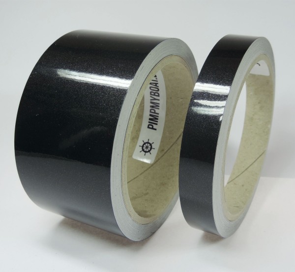 Zierstreifen schwarz - black noir RAL9017 metallic in in 10 m Länge für Auto Boot Klebeband Dekorstreifen Tuningstreifen Autofolie Siviwonder