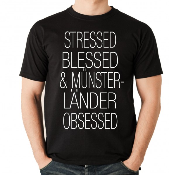 Münsterländer Unisex T-Shirt Hundemotiv Stressed Blessed kleiner Munsterlander Vorstehhund Heidewachtel Munster