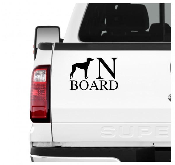 Galgo On Board Auto Aufkleber Hund Folie Wandtattoo Tattoo Sticker Espanol Spanischer Windhund Straßenhund Tierheim