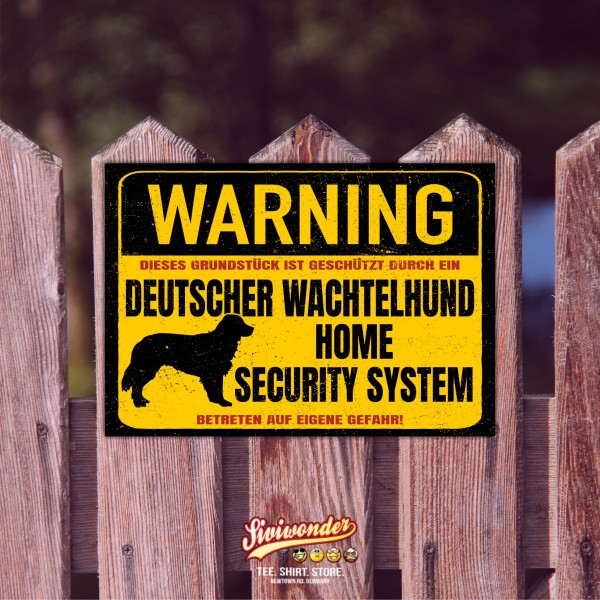 Deutscher Wachtelhund Dog Schild Warning Security System Türschild Hundeschild Warnschild