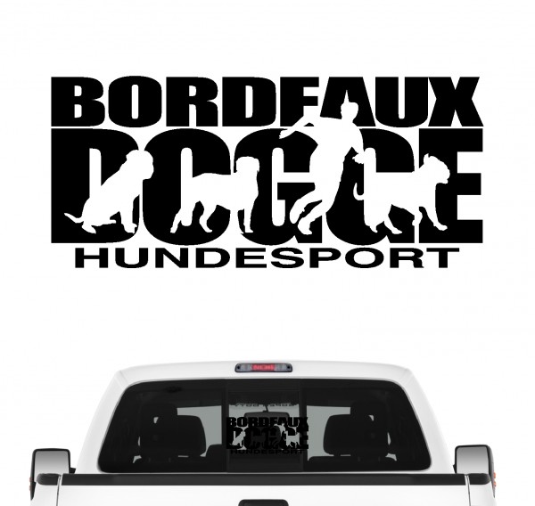 Bordeauxdogge Hundesport Autoaufkleber Hund Folie Aufkleber Dogue de Bordeaux