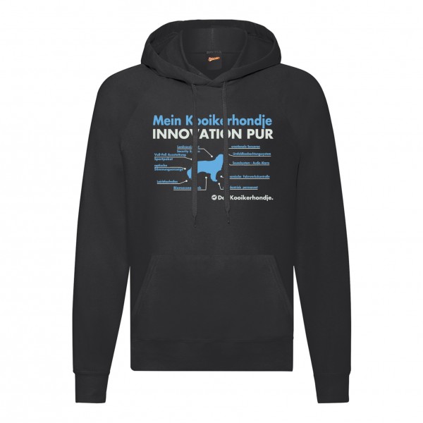 Kooikerhondje Sweatshirt Innovation Hoodie Hundemotiv Nederlandse Vogelhund Dog Schwarz