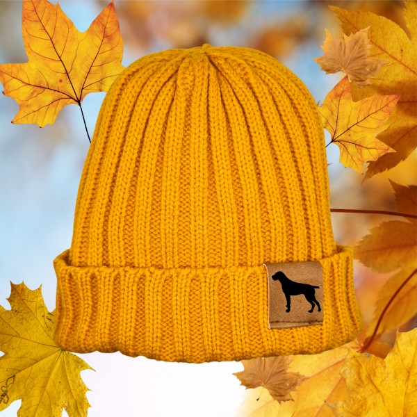 Strickmütze "Deutsch Drahthaar" Beanie Mütze Urban Witzig Spruch Warm Winter Herbst Farben