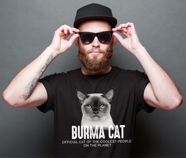 Burma Katze Official Cool Katze Cat Unisex Shirt Katzenmotiv T-Shirt