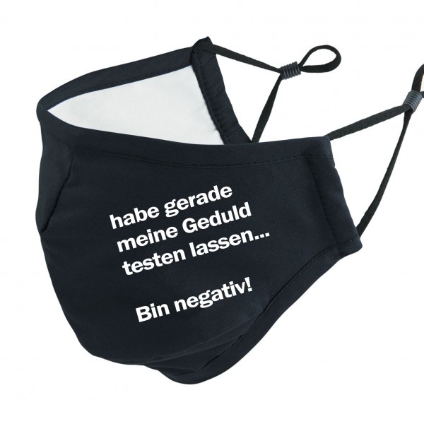 Maske Mund Nasenschutz Behelfsmaske Social Geduld Testen lassen Sprüche Funny Spruch by Siviwonder