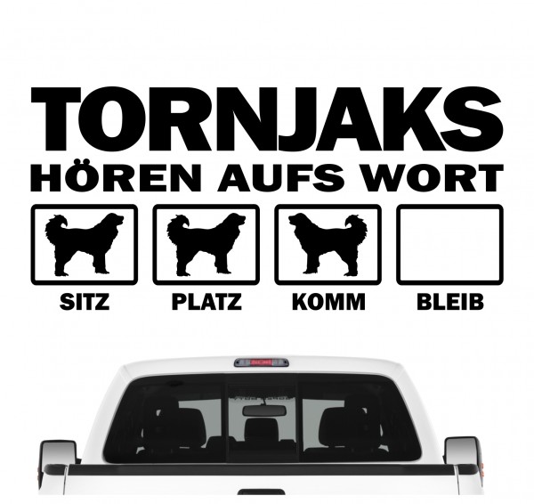 Tornjak Kroatien und Bosnien-Herzegowina Hirtenhund Hört aufs Wort Hunde Aufkleber Sticker Autoaufkleber Wandtattoo Tattoo
