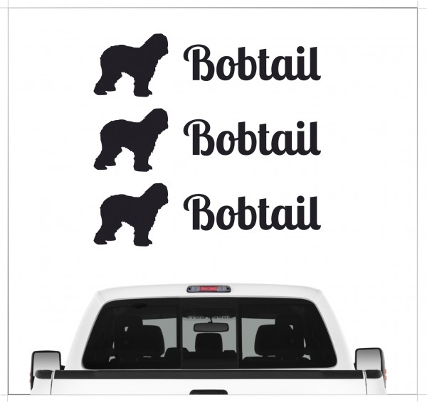 Bobtail Old English Sheepdog Stummelschwanz Dog 3er Set AUTOAUFKLEBER Aufkleber Hunde Hundemotiv by SIVIWONDER