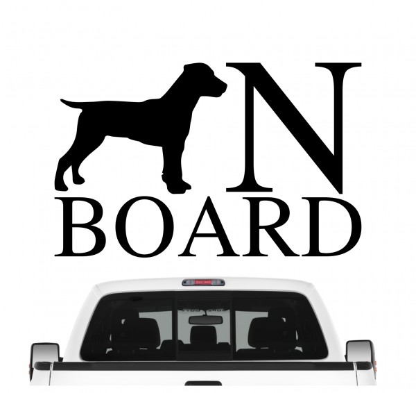 Deutscher Jagdterrier Board Auto Aufkleber Hund Folie Wandtattoo Tattoo Sticker German Hunting Terrier German Hunt Terrier DJT