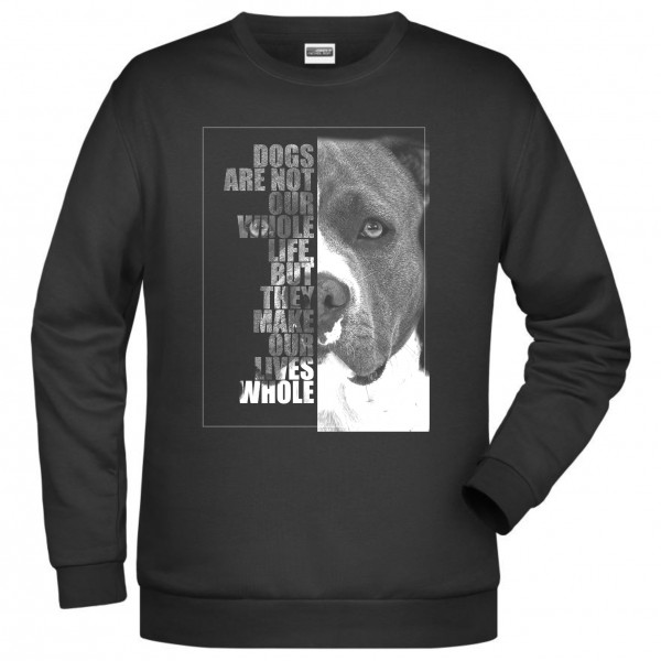 Staffordshire Bullterrier English Sweatshirt Pullover Face Hundemotiv Staffi