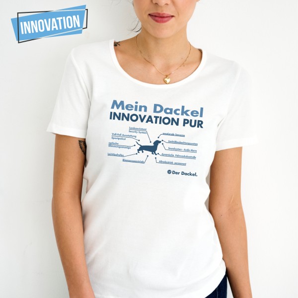 Dackel Damen T-Shirt Innovation Hundemotiv Teckel Dachshund Wiener Dog