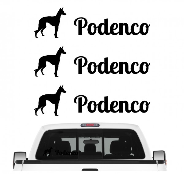 Podenco Ibicenco Canario Not Tierrettung Spanien Dog 3er Set AUTOAUFKLEBER Aufkleber Hunde Hundemotiv by SIVIWONDER