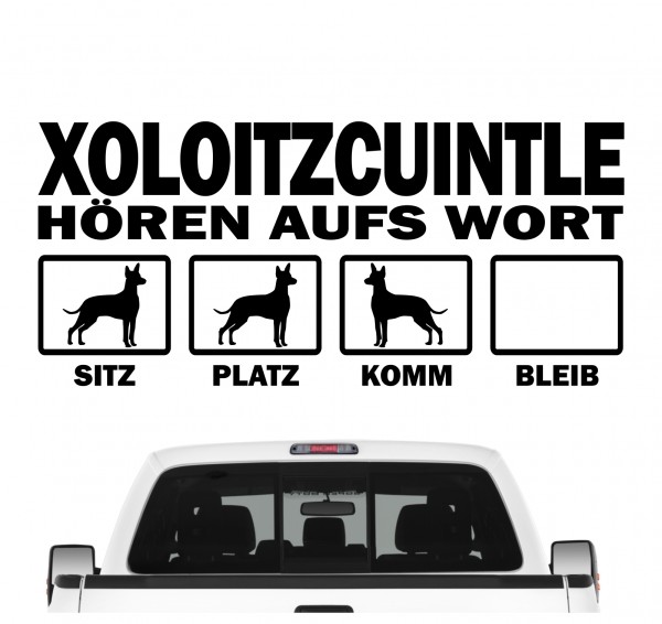 Xoloitzcuintle Xolo Xolito Mexiko Nackthund Hört aufs Wort Hunde Aufkleber Sticker Autoaufkleber Wandtattoo Tattoo