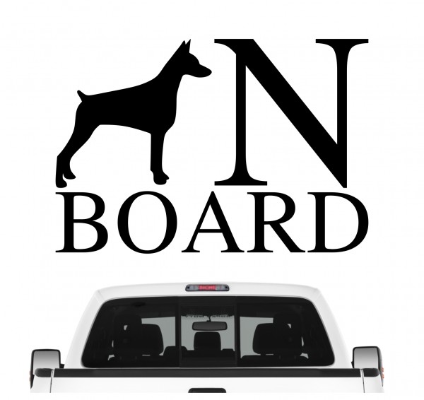Dobermann Kupiert Board Auto Aufkleber Hund Folie Wandtattoo Tattoo Sticker Schäfer Dobi Dobie Doberman Pinscher
