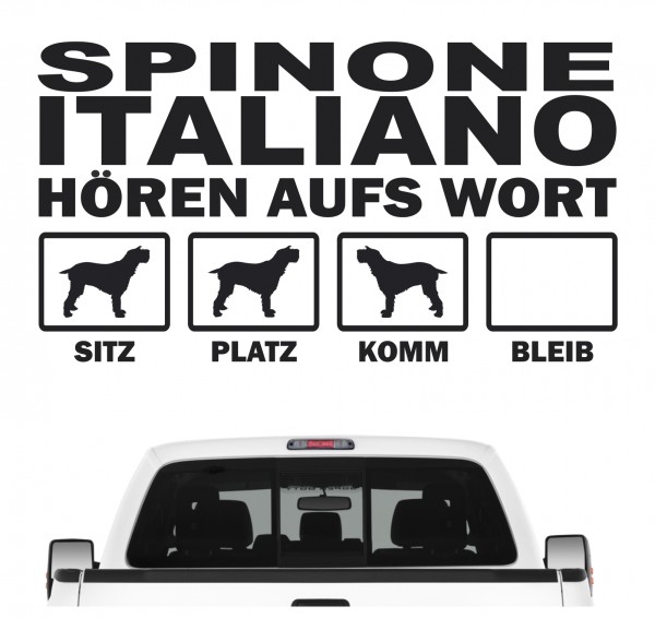 Spinone Italiano Vorstehhund Italian Griffon Hört aufs Wort Hunde Aufkleber Sticker Autoaufkleber Wandtattoo Tattoo