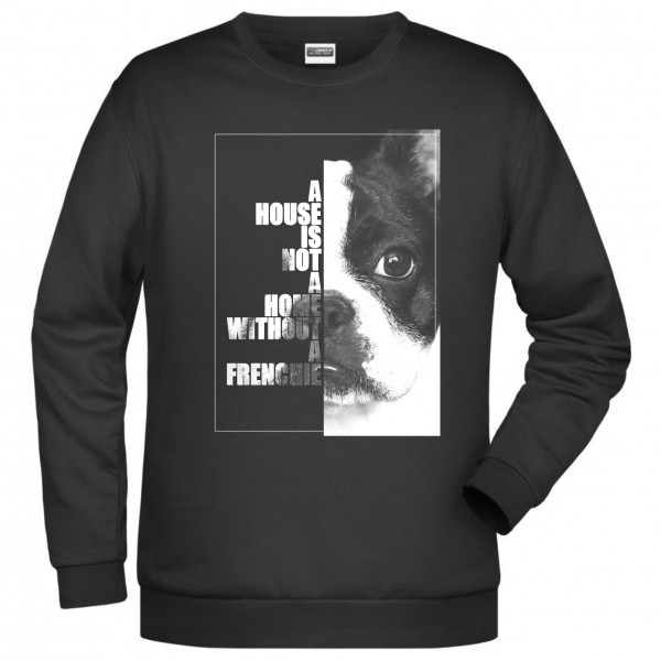 Französische Bulldogge Sweatshirt Pullover Face Hundemotiv Frenchie French Bulldog