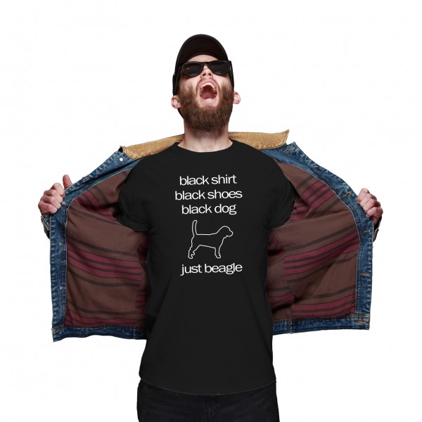 Beagle Black Dog Unisex T-Shirt Hundemotiv English
