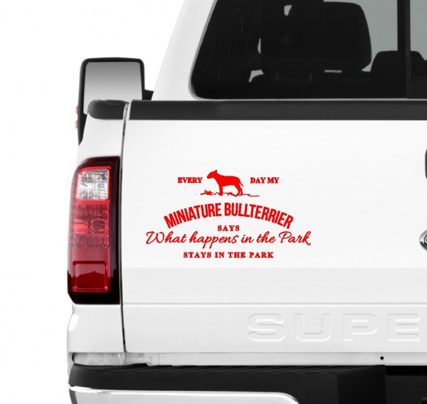 Mini Bullterrier Vintage Hundeaufkleber Hundemotiv Auto Folie Miniature Bully