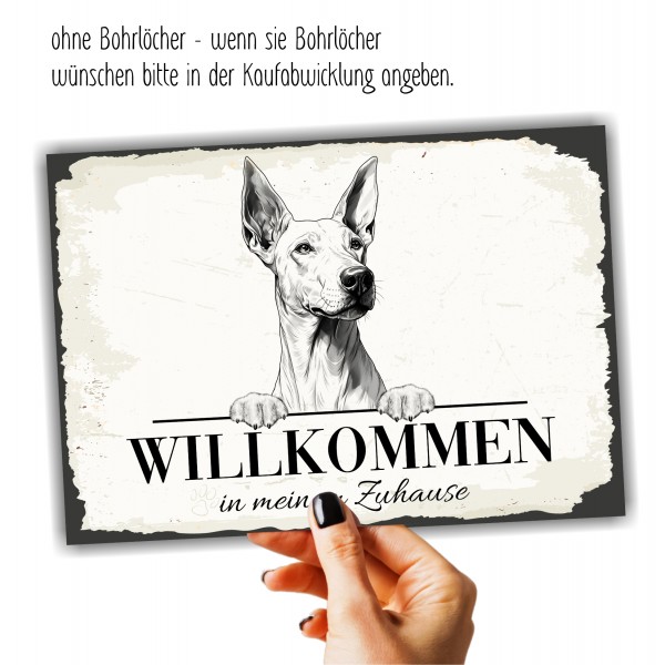 Hundeschild Willkommen Zuhause Pharaonenhund Pharaoh Schild Achtung Spruch
