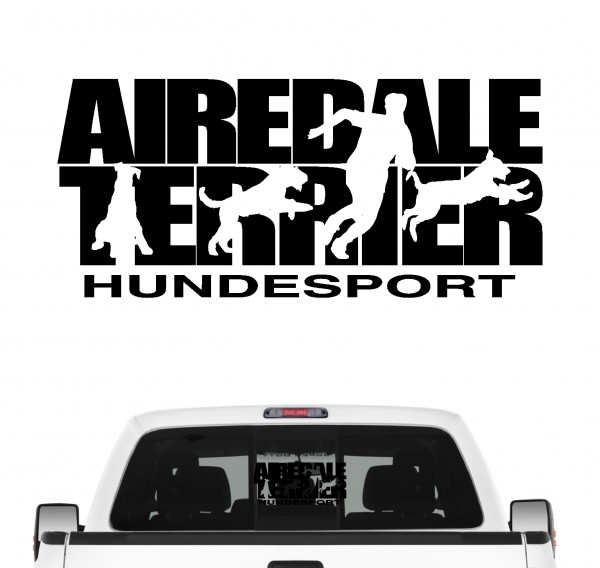 Airedale Terrier Hundesport Autoaufkleber Hund Folie Aufkleber Waterside Bingley