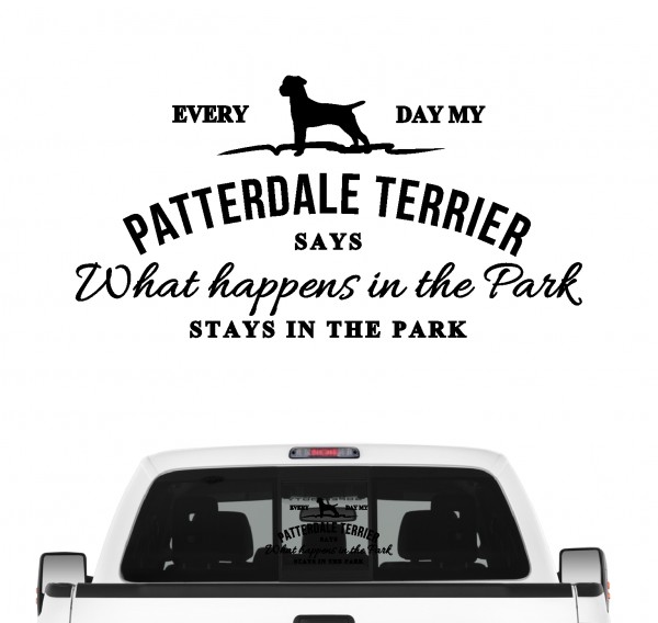 Patterdale Terrier Vintage Hundeaufkleber Hundemotiv Auto Folie english Jagdhund