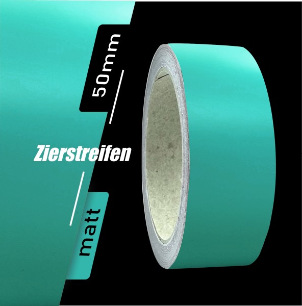 Zierstreifen Matt türkis wasser blau 50mm in in 10 m Länge für Auto Boot Klebeband Dekorstreifen Tuningstreifen Autofolie Siviwonder