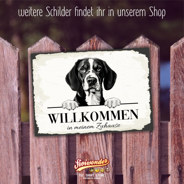 Hundeschild Willkommen Zuhause Beagle Schild Achtung Zaun Frau Spruch Türschild Hundeschild Warnschild Design by Siviwonder