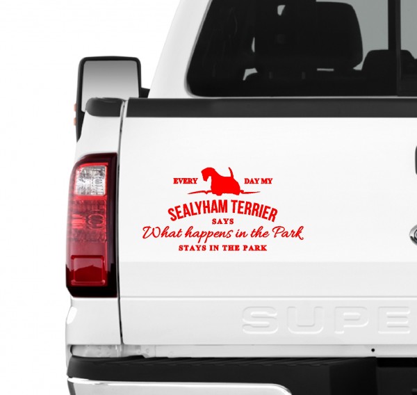 Sealyham Terrier Vintage Hundeaufkleber Hundemotiv Auto Folie Erdhund britisch