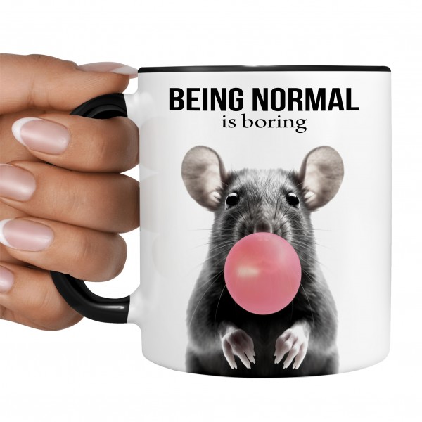 Ratte lustiges Bild Bubble normal Büro Freund Tasse Kaffee lustig Kaffeebecher Mug Design Design by Siviwonder