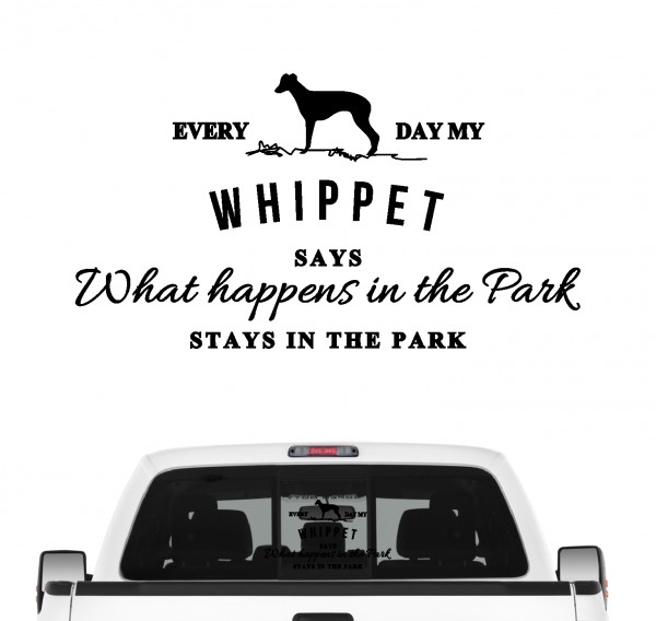 Whippet Vintage Hundeaufkleber Hundemotiv Auto Folie englischer Windhund