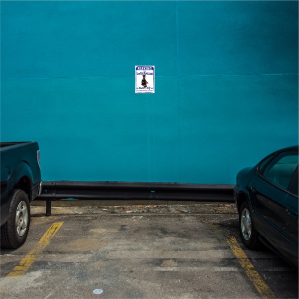 Dobermann Kupiert Parking Schild Achtung Spruch Warnschild Türschild Fun