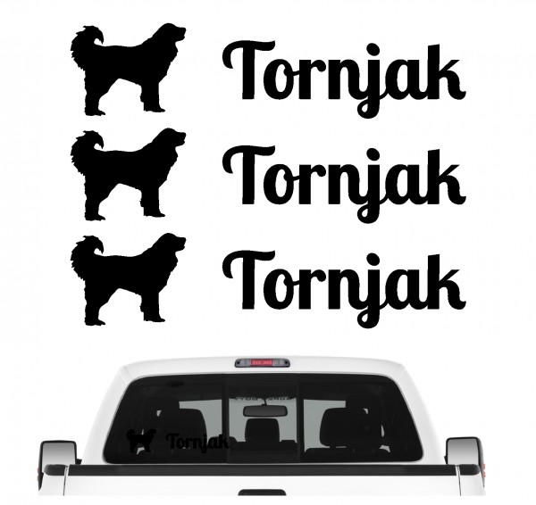 Tornjak Kroatien und Bosnien-Herzegowina Hirtenhund Dog 3er Set AUTOAUFKLEBER Aufkleber Hunde Hundemotiv by SIVIWONDER