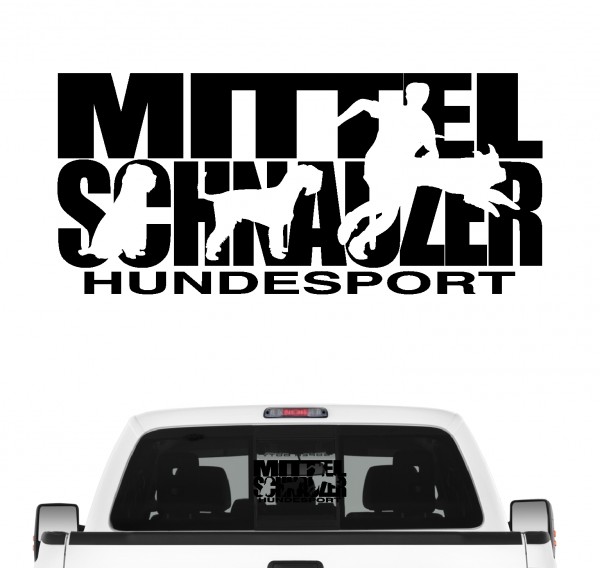 Mittelschnauzer Hundesport Auto Aufkleber Hund Folie Schnauzer Standard