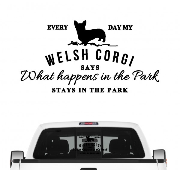 Welsh Corgi Vintage Hundeaufkleber Hundemotiv Auto Folie Pembroke