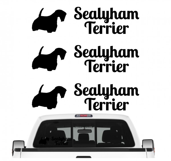 Sealyham Terrier Welsh Border Terrier Cowley3er Set AUTOAUFKLEBER Aufkleber Hunde Hundemotiv by SIVIWONDER