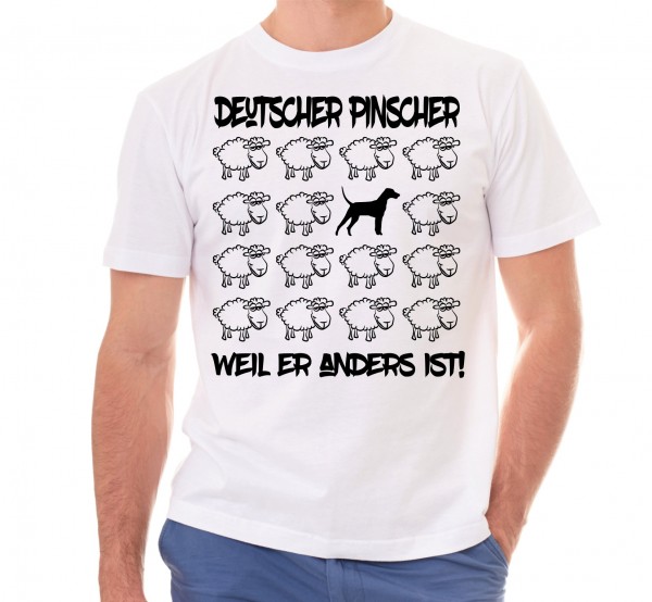 DEUTSCHER PINSCHER UNISEX T-SHIRT BLACK SHEEP by SIVIWONDER