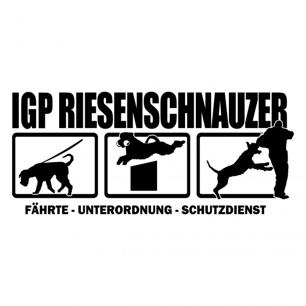 Aufkleber Hundemotiv Rasse IGP IPO Begleithund Prüfung Internationale Prüfungsordnung Gebrauchshudeprüfung Fährte Schutzdi