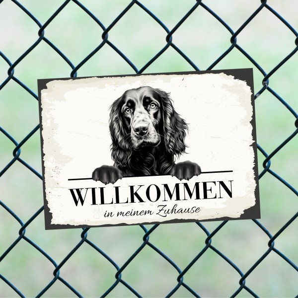 Hundeschild Willkommen Zuhause Gordon Setter Schild Achtung Spruch