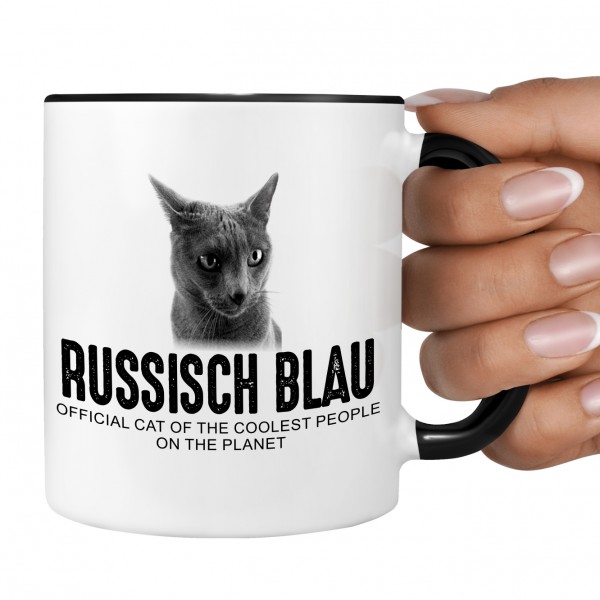Russische Blau Russian Blue Official Cat cool Tasse Kaffee lustig Kaffeebecher Design