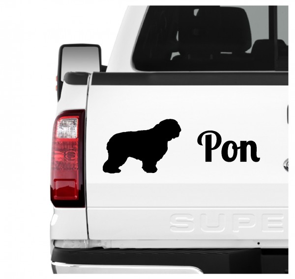 Pon Polski Owczarek Nizinny Dog 3er Set AUTOAUFKLEBER Aufkleber Hunde Hundemotiv by SIVIWONDER