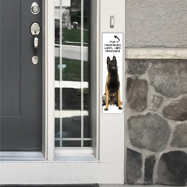 Malinois Belgian Mali Belgischer Schäferhund Berger Belge Dog Türschild Warnschild Hundeschild Schildr happy Design by Siviwonder