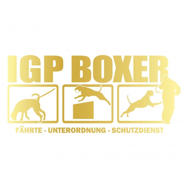 Aufkleber Hundemotiv Rasse IGP IPO Begleithund Prüfung Internationale Prüfungsordnung Gebrauchshudeprüfung Fährte Schutzdi