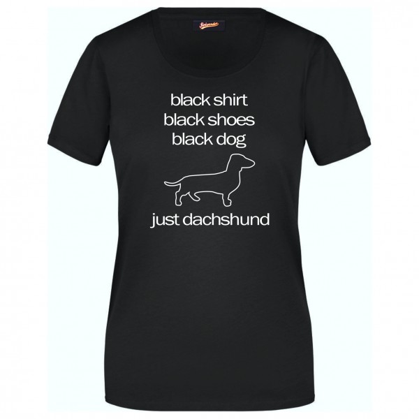 Dachshund Black Dog Unisex T-Shirt Hundemotiv Dackel Teckel Wiener Dog