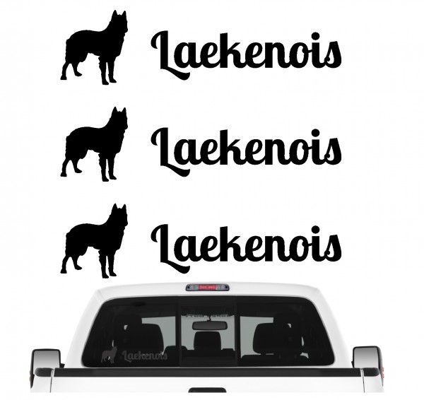 Laekenois Belgischer Schäferhund Berger Belge Dog 3er Set AUTOAUFKLEBER Aufkleber Hunde Hundemotiv by SIVIWONDER