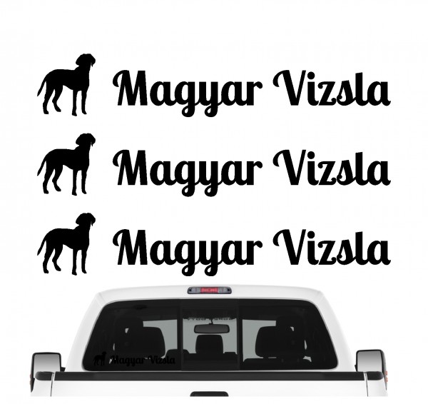 Magyar Vizsla Kurzhaariger Ungarischer Vorstehhund Hungarian Pointer Dog 3er Set AUTOAUFKLEBER Aufkleber Hunde Hundemotiv by SIVIWONDER