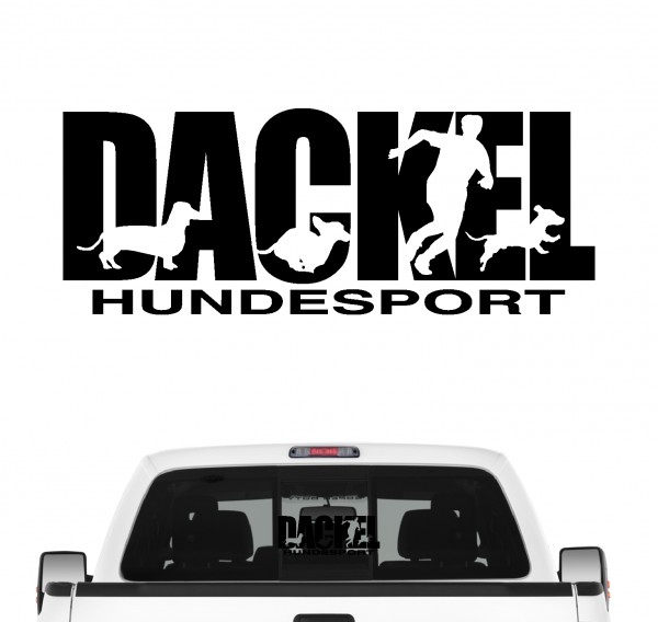 Dackel Hundesport Autoaufkleber Hund Folie Aufkleber Dachshund Wiener