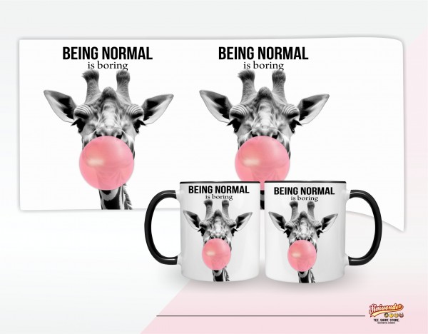 Giraffe lustiges Bild Bubble normal Büro Freund Tasse Kaffee lustig Kaffeebecher Mug Design Design by Siviwonder