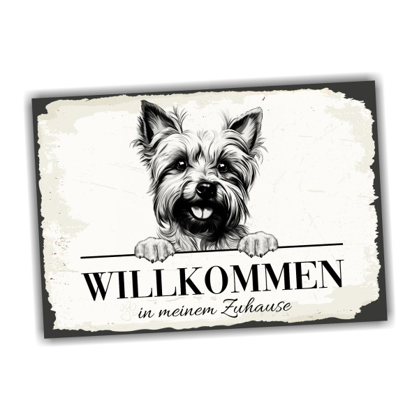 Hundeschild Willkommen Zuhause Yorkshire Terrier Yorkie